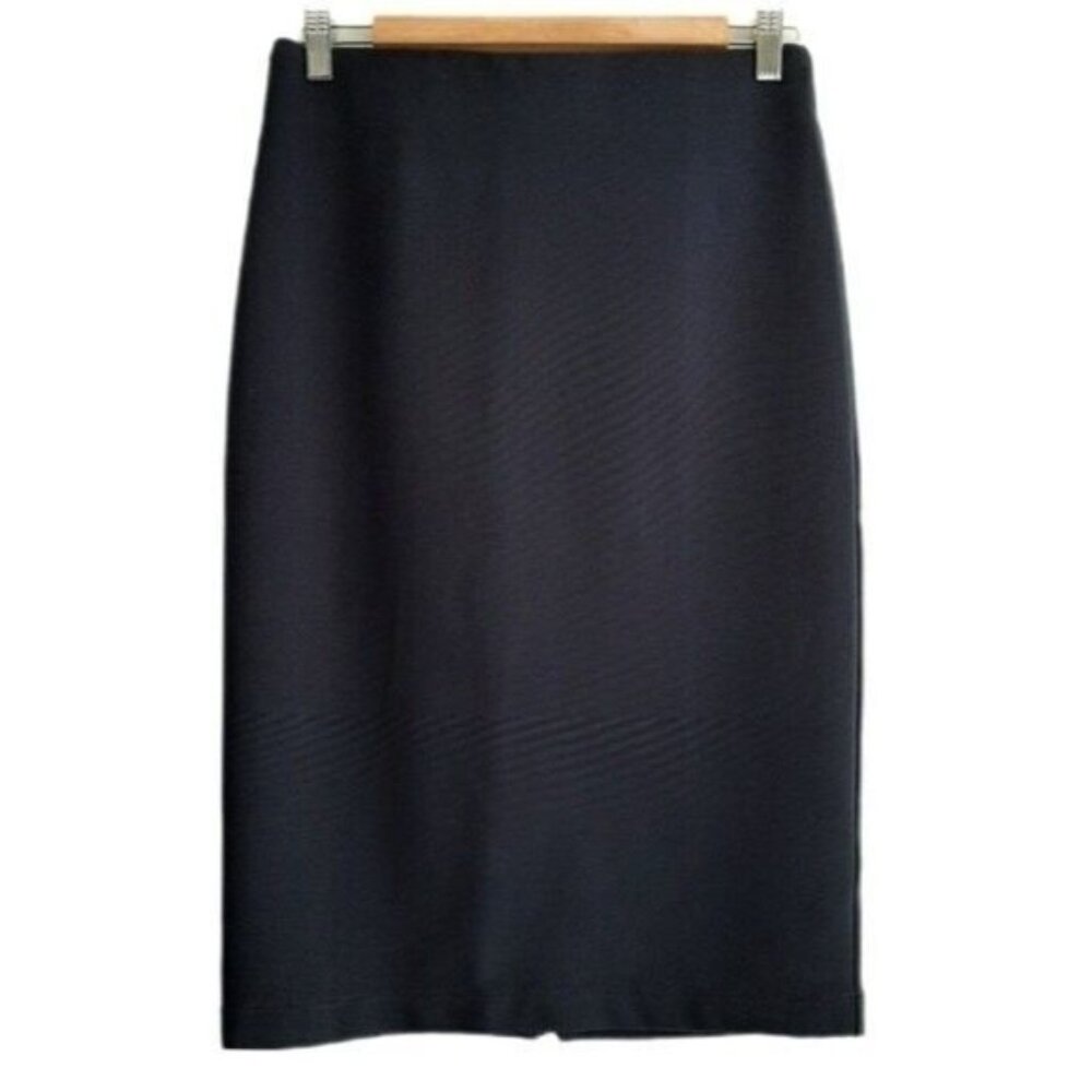 PHILOSOPHY / Pencil Skirt w/ Exposed Back Zipper Navy Sz 6